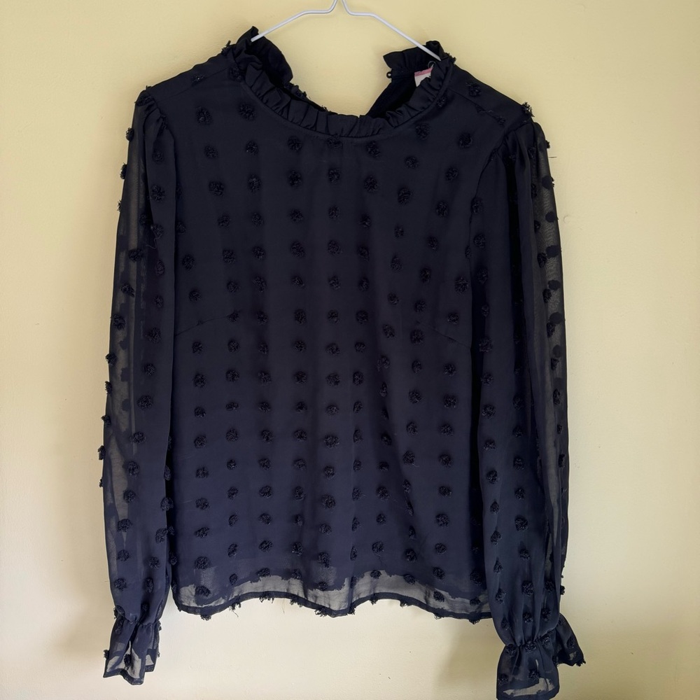 Andrée | Woman’s Swiss Dot Long Sleeve Top